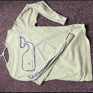Mens small lime green Vineyard Vine whale tee